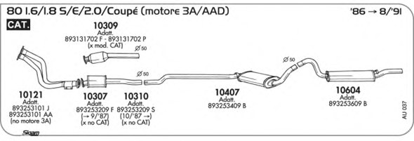SIGAM AU037 Exhaust System